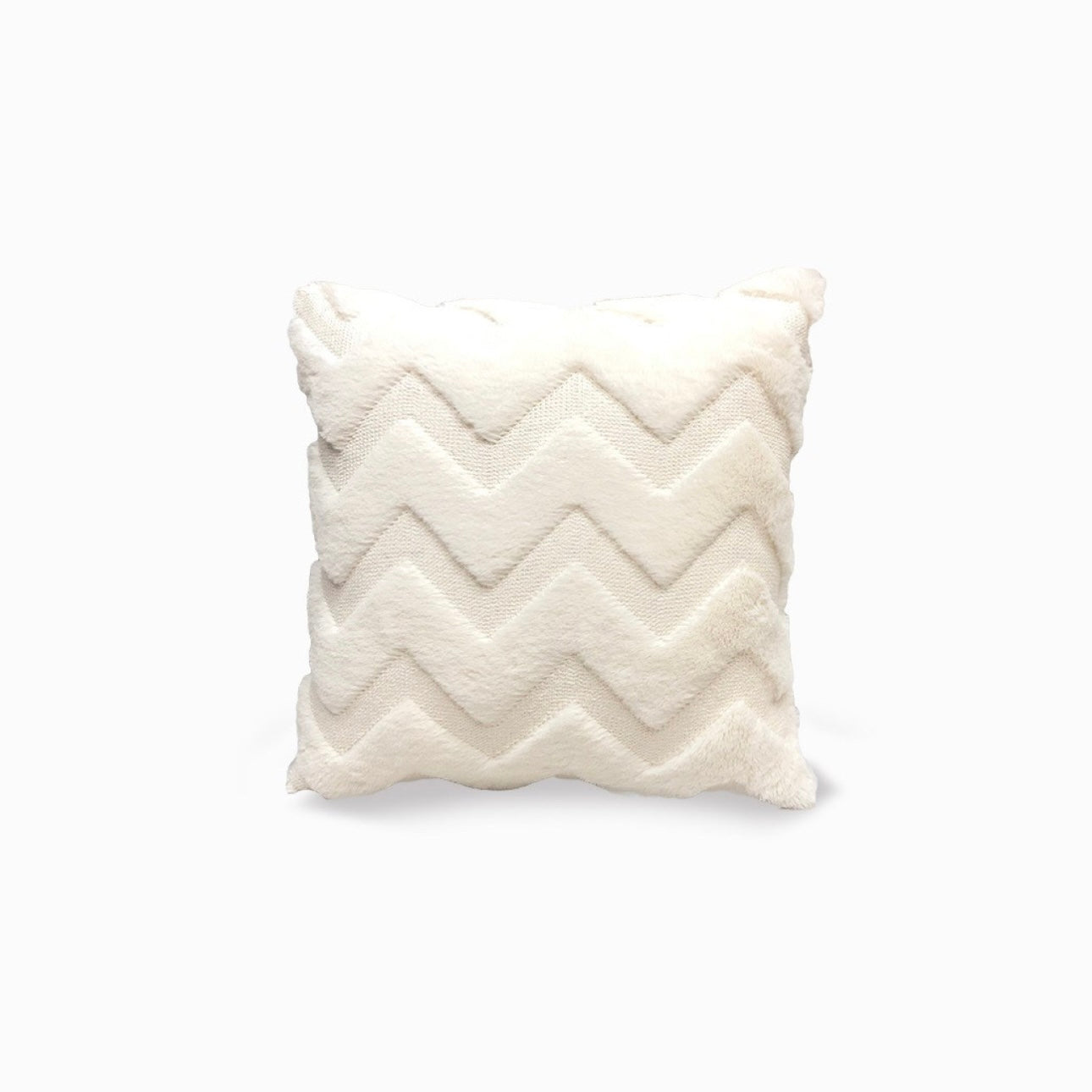 Cozy Textured Chevron Faux Fur Throw Pillow Ins (2-Pack)