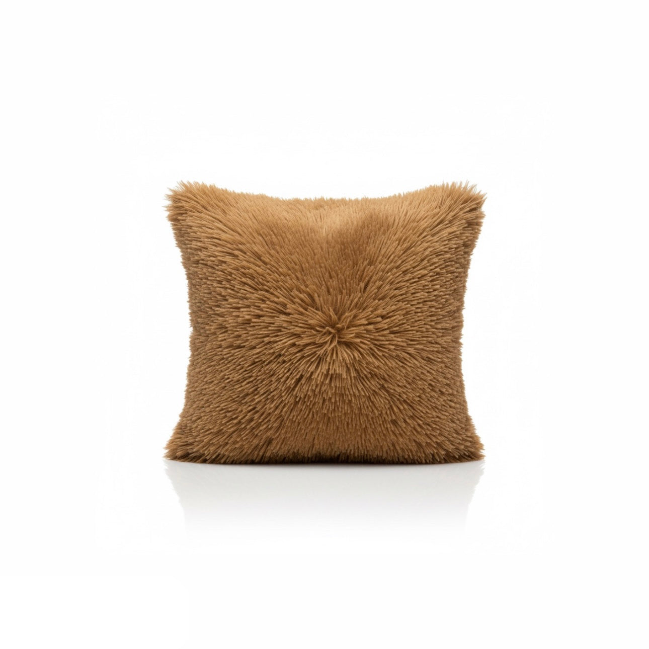 Fluffy Shag Faux Fur Square Throw Pillow Home Cushion (4-Pack)