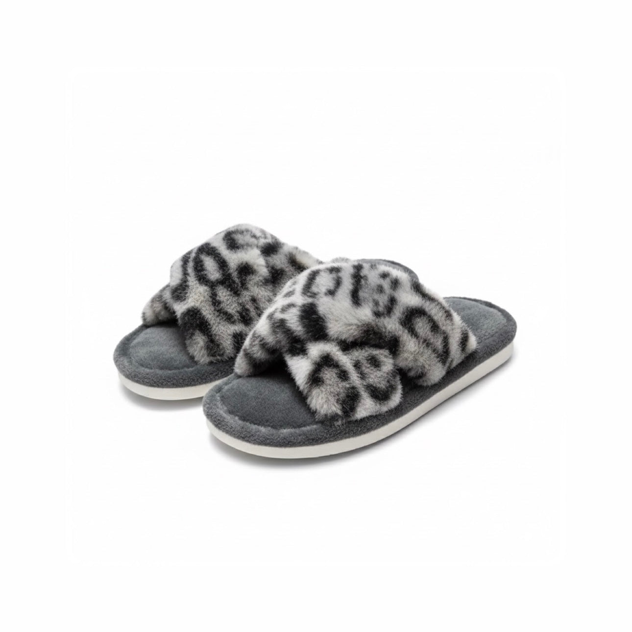 Luxe Faux Fur Crossover Slipper Collection