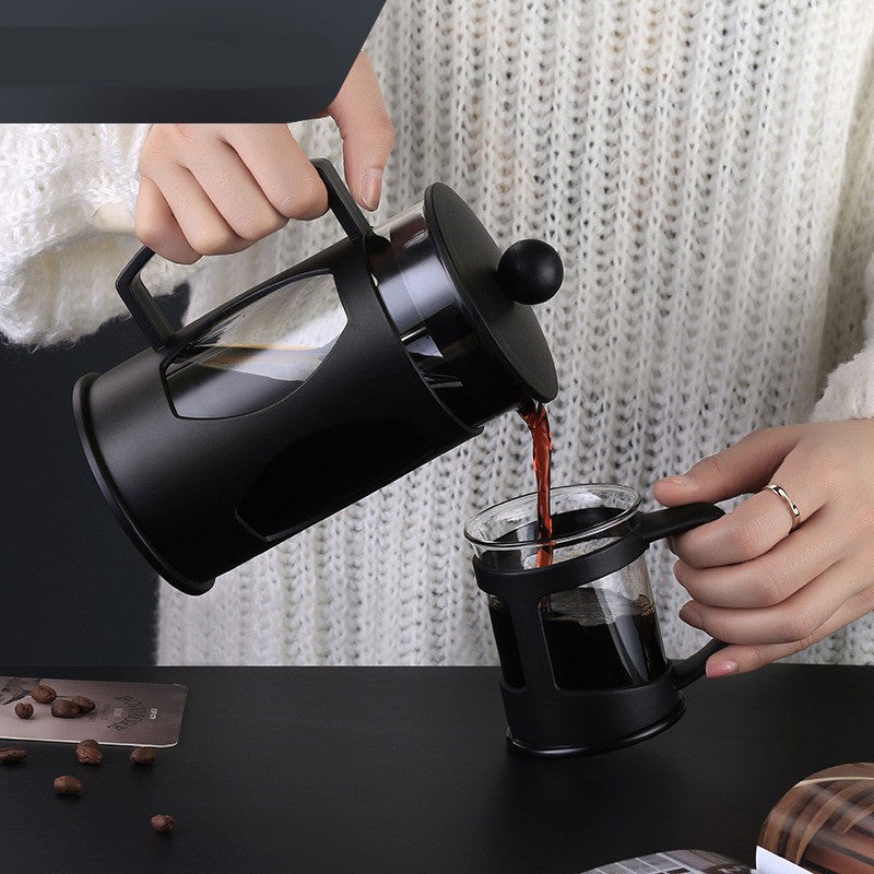 Compact Black French Press Coffee & Tea Maker