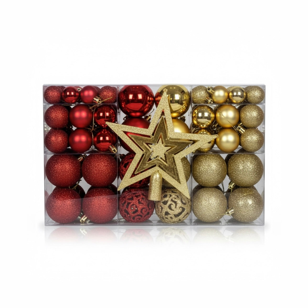 The All-In-One 101-Piece Christmas Ornament & Tree Topper Set