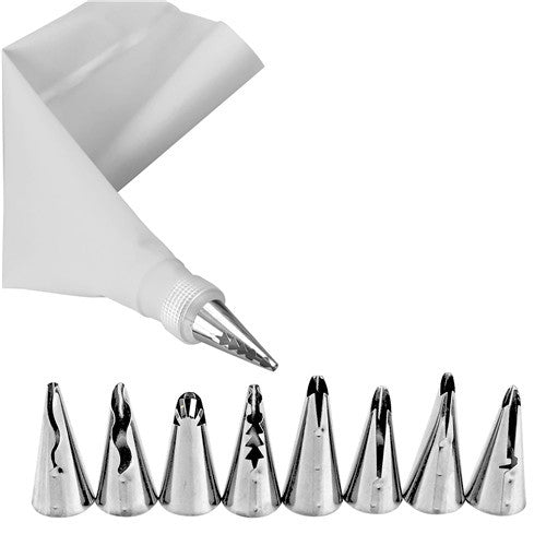 Doll Dress Decorating Set with Silicone Piping Bag and 7 Nozzles