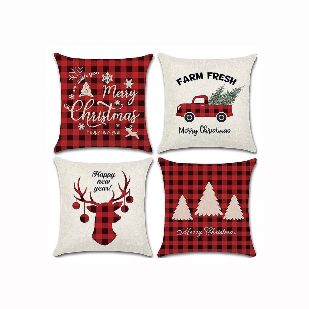 Architectural Luxury Sherpa & Boucle Home Decoration Textured Pillow Cover (Sets of 4)