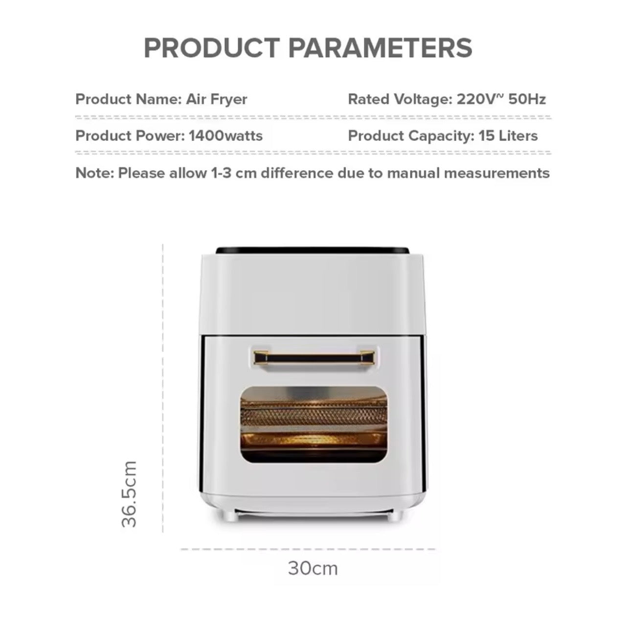 AuraView Compact Air Fryer Oven