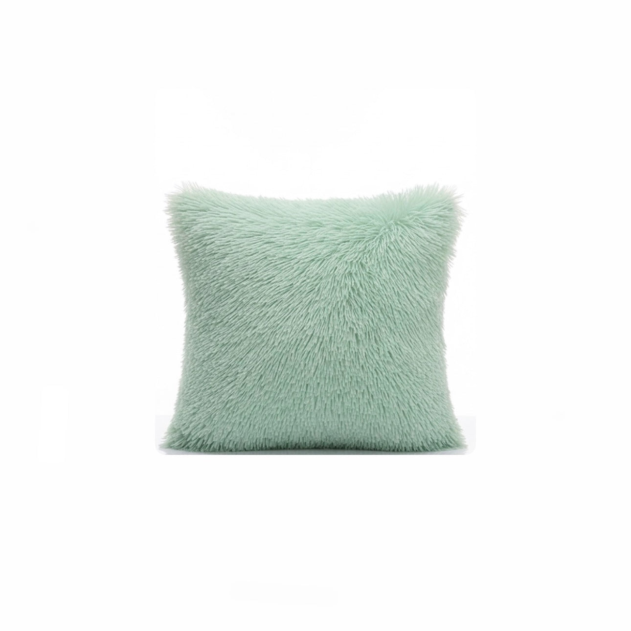 Fluffy Shag Faux Fur Square Throw Pillow Home Cushion (4-Pack)