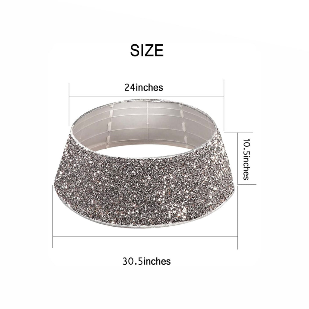 Dazzling Silver Sequin Tree Collar