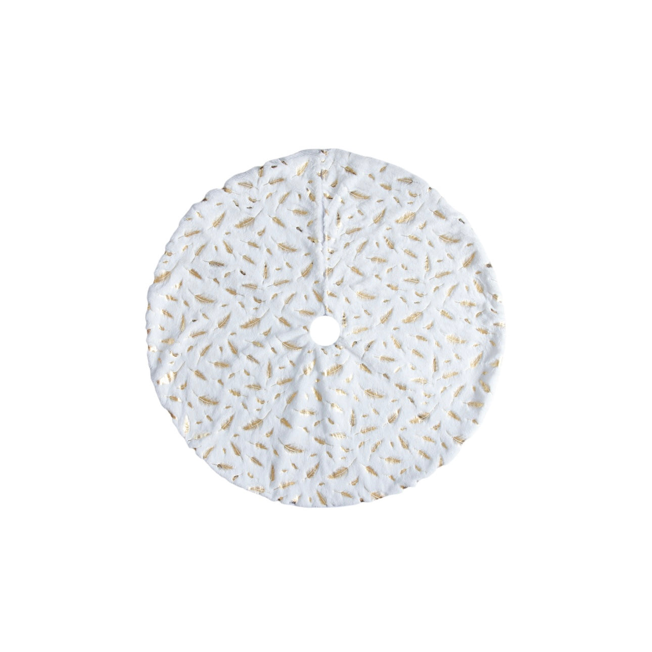 Bohemian Feather Print & Foil Christmas Tree Skirt