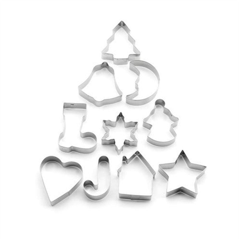 Christmas Cookie Cutter Set (10PCS) Tree Baking Molds