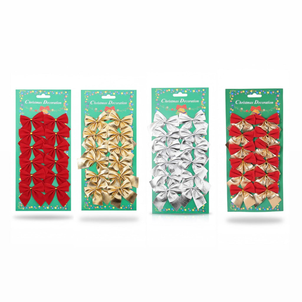 12-Count Mini Christmas Bows Ornaments