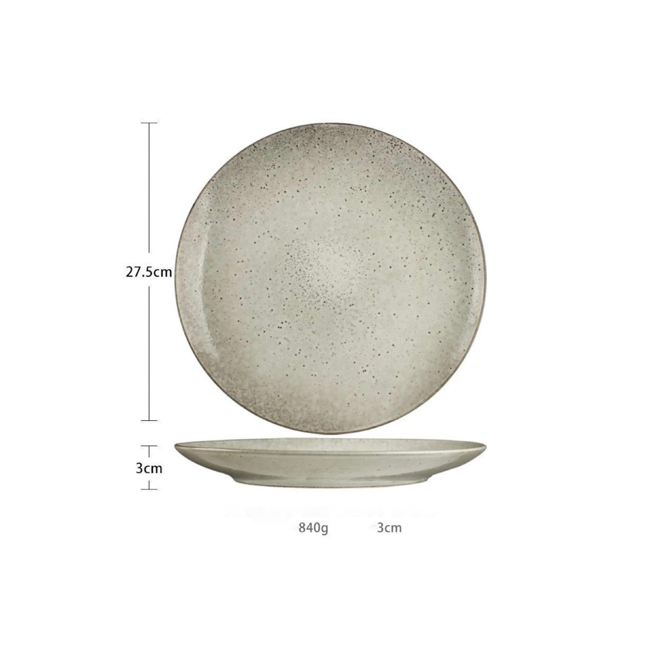 Japanese “Artesian Speckle" Rustic Stoneware Dinner Set