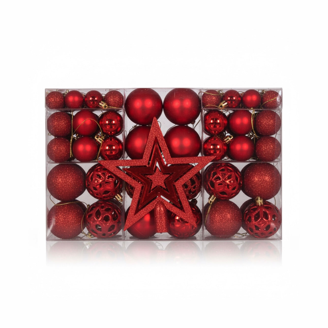 The All-In-One 101-Piece Christmas Ornament & Tree Topper Set