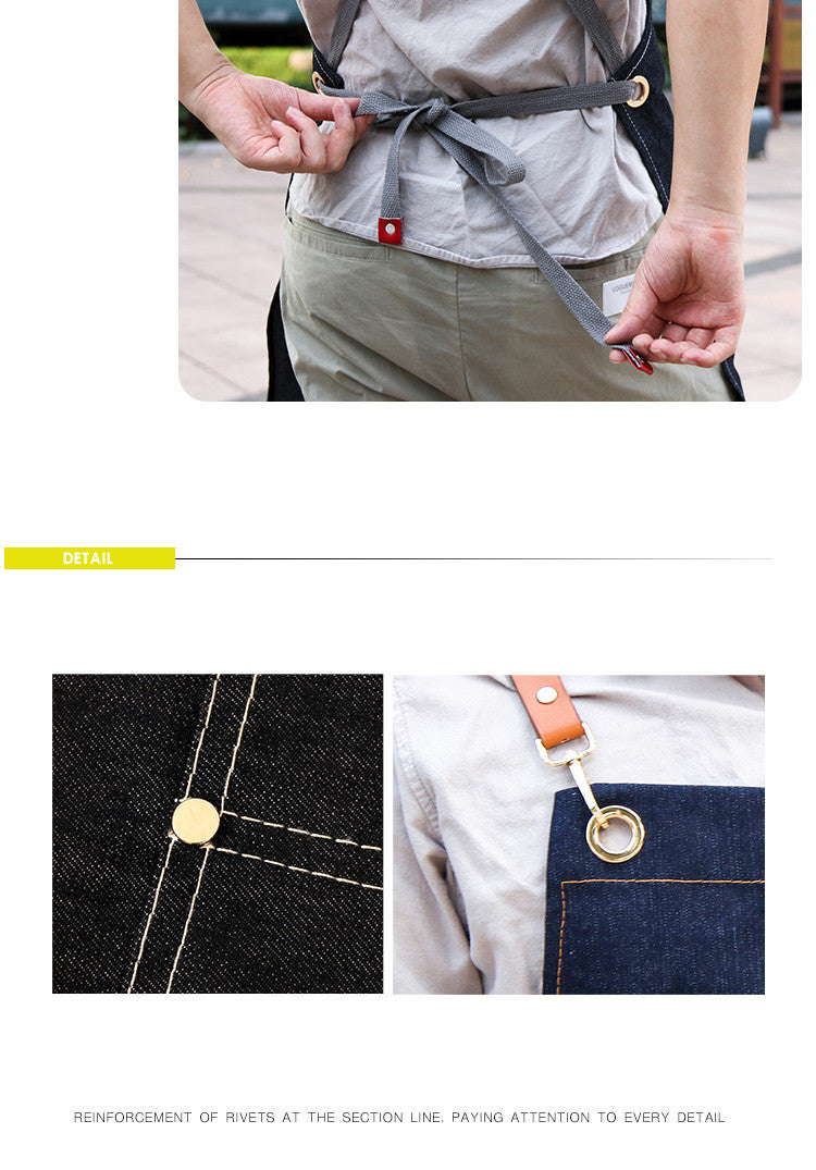 Men's Artisan Cross-Back Denim Apron