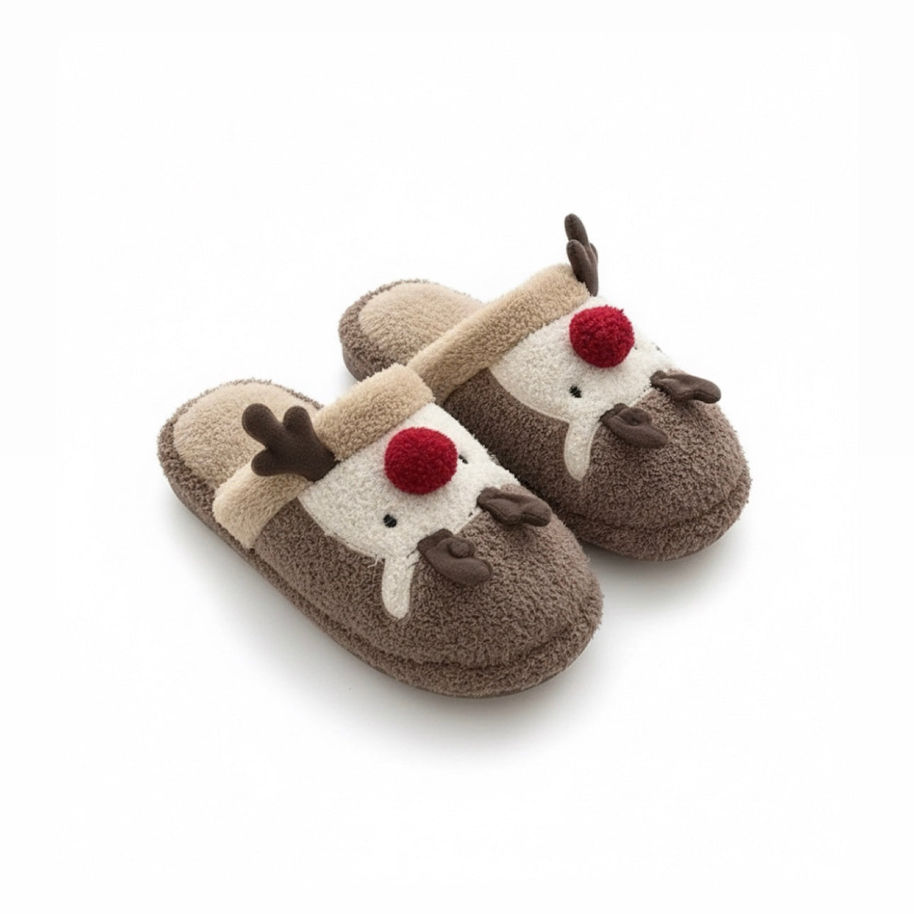 Fashion Non-slip Warm Christmas Elk Plush Shoes