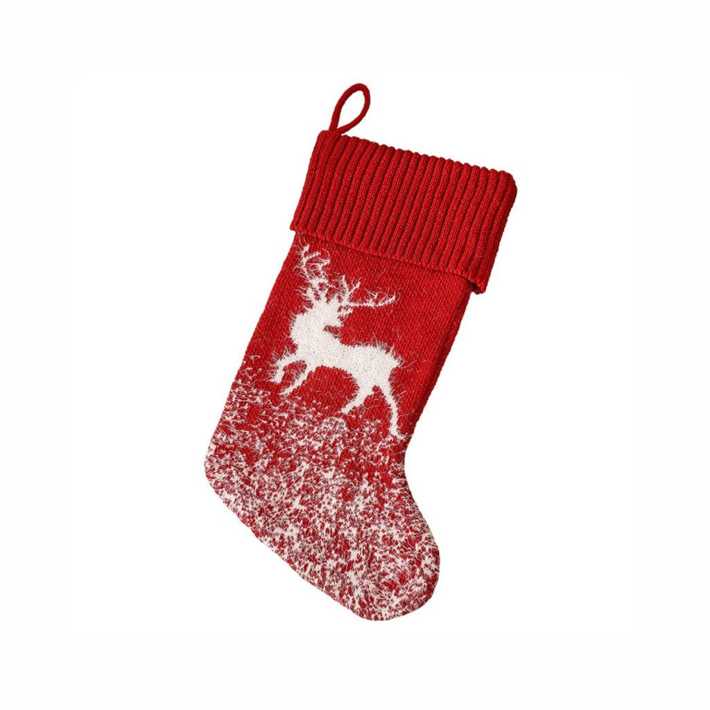 Burgundy Red Classy Hanging Cozy Christmas Stocking