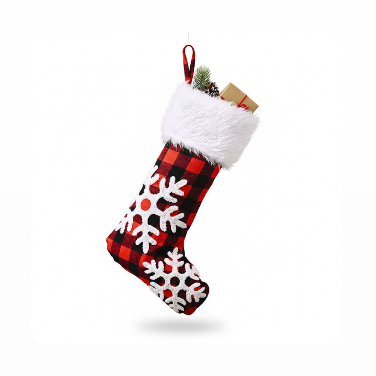 Rustic Lodge Buffalo Plaid Christmas Stockings