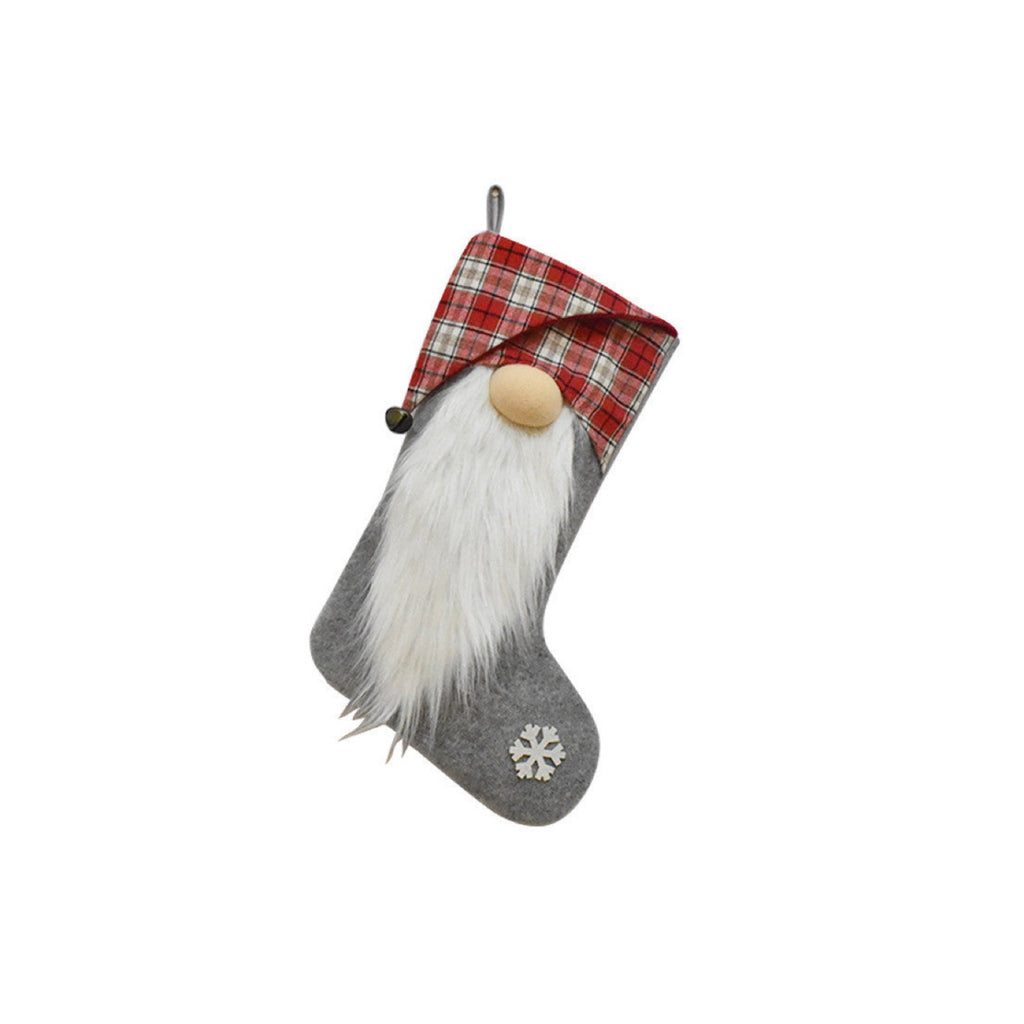Plush 3D Beard Nordic Gnome Stocking Candy Bag (2-Pack)