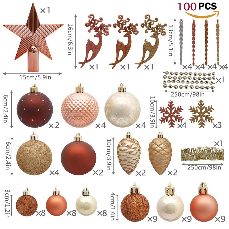 Deluxe Warm Metallic Woodland Christmas Ornament Kit
