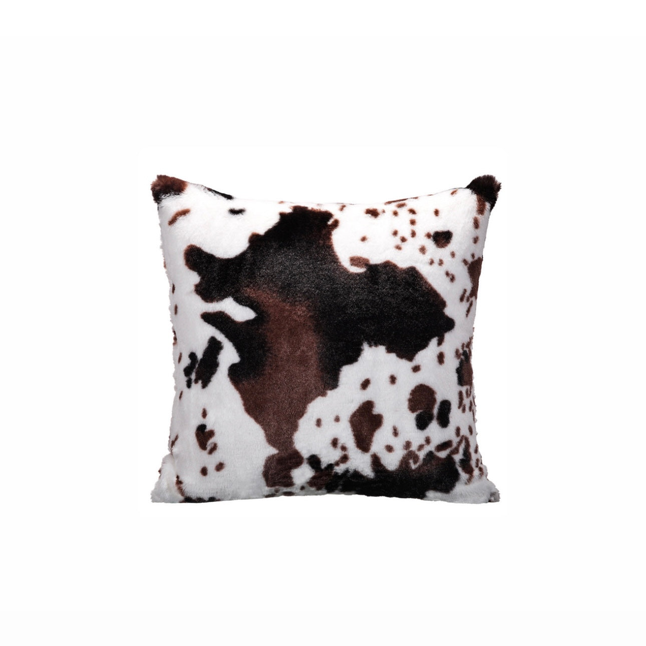 Farmhouse Chic Faux-Cowhide Throw Pillow. (2-Pack)