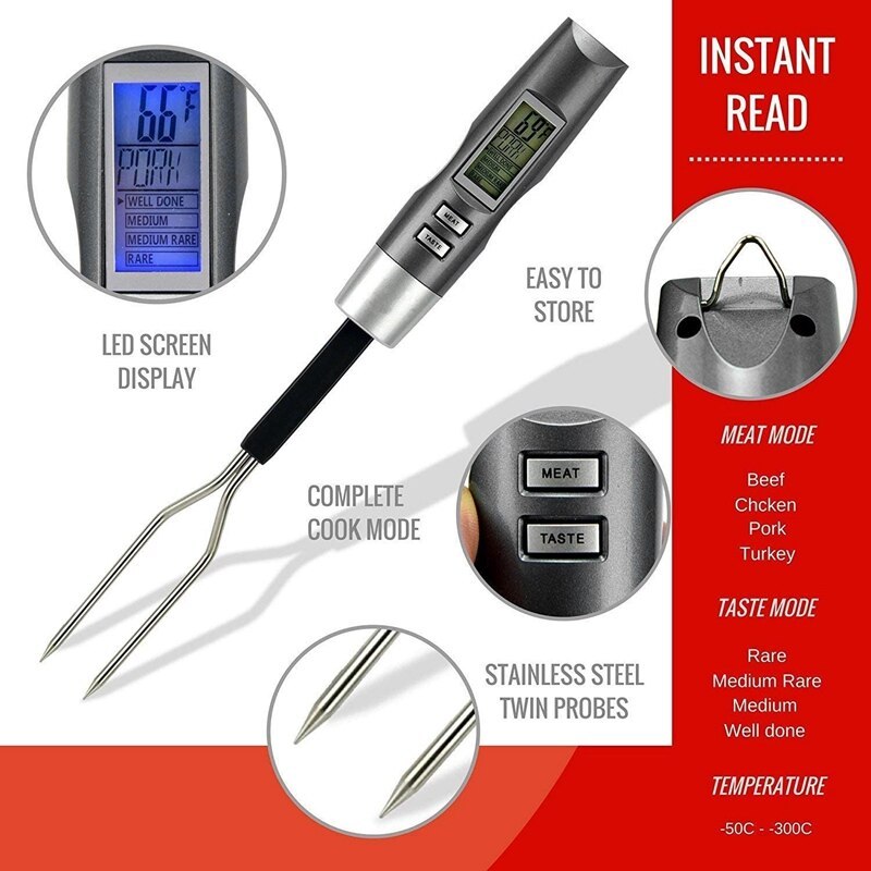 Eco Kitchen & Braai Meat Thermometer With Fork
