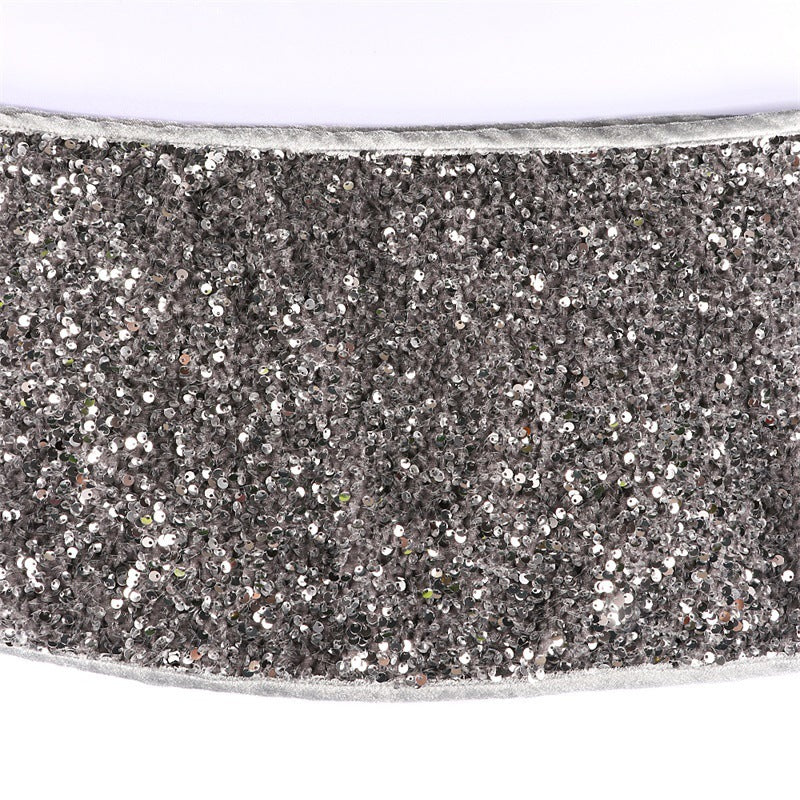 Dazzling Silver Sequin Tree Collar
