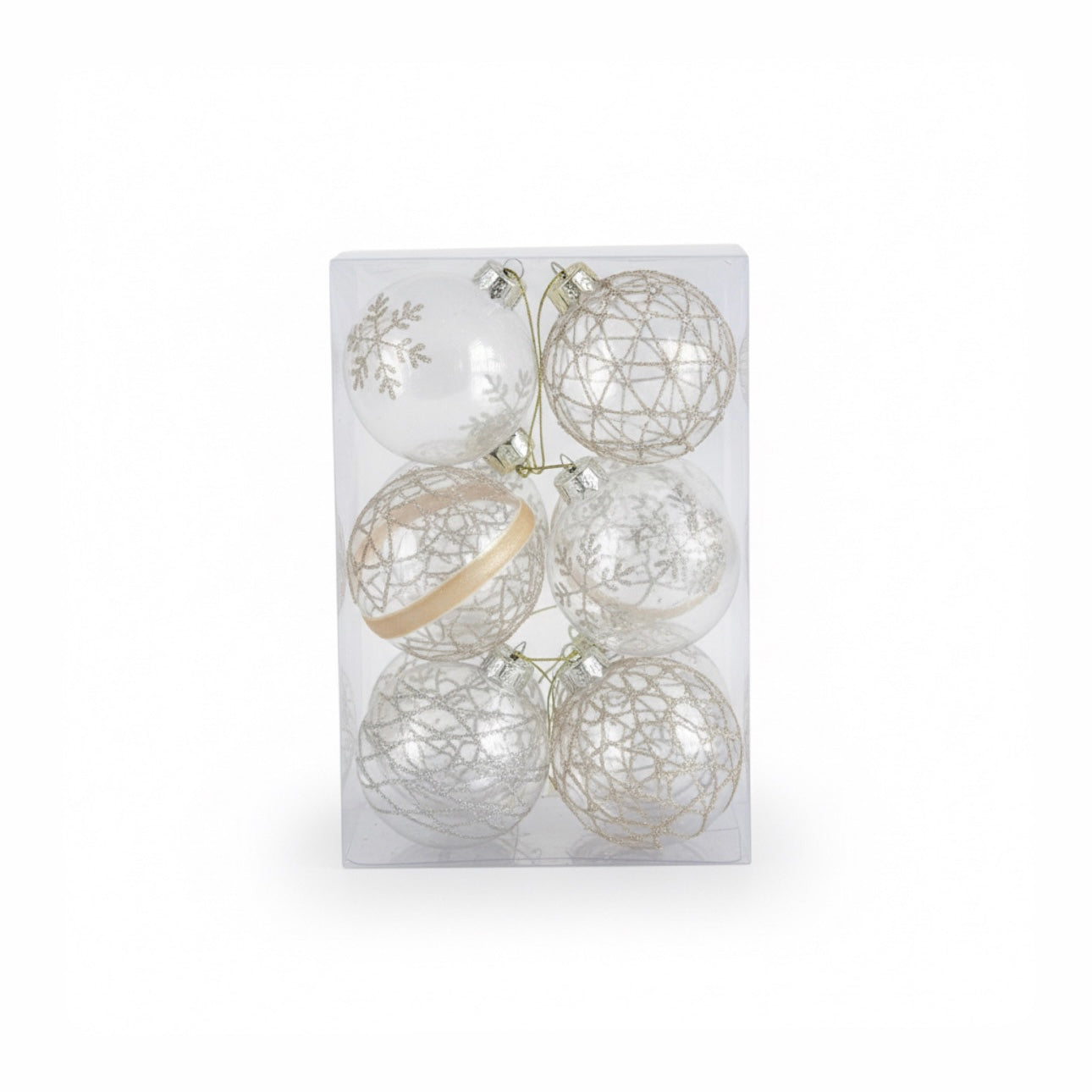 Dreamy Champagne Gold Retro Coffee Christmas Ball