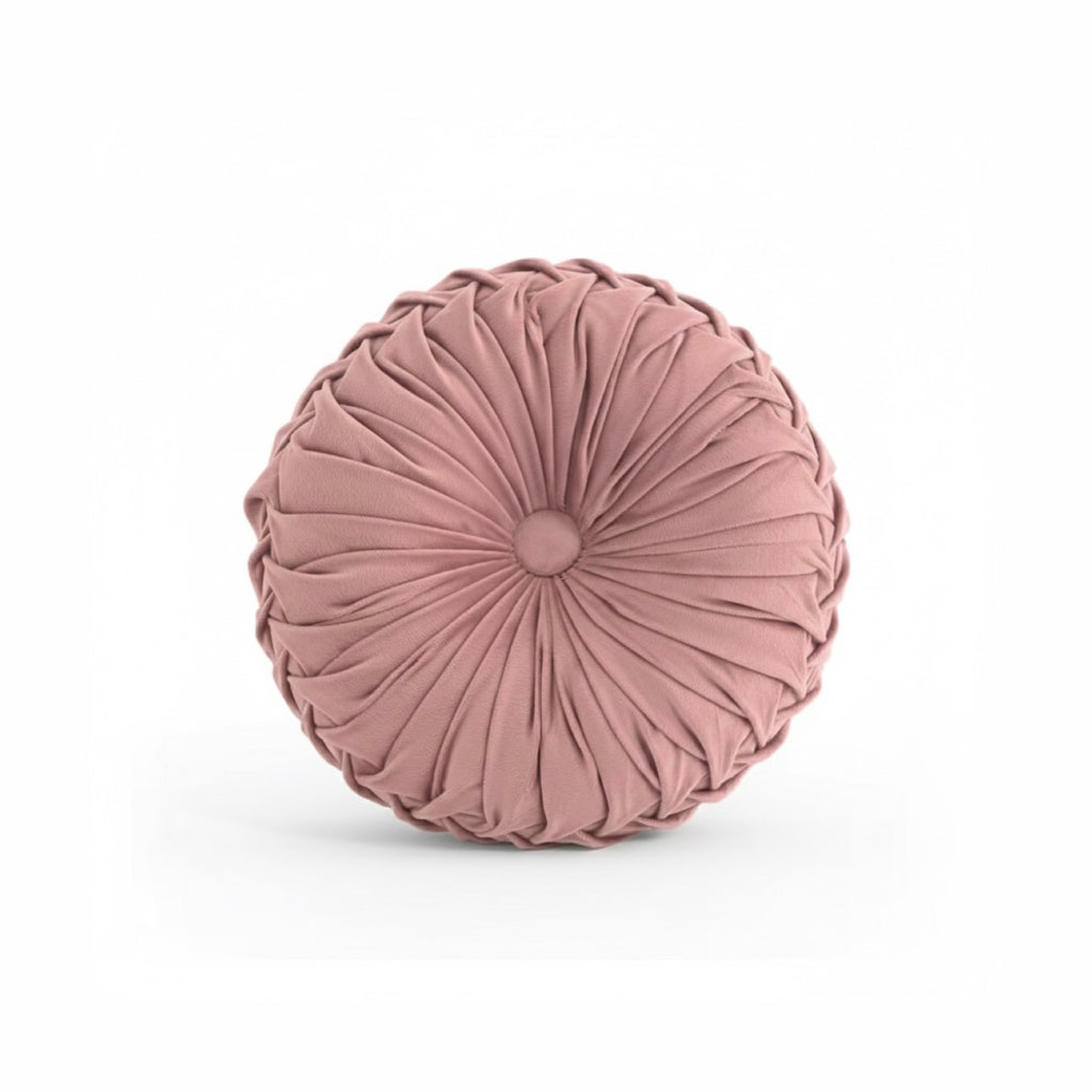 Decorative Pleated Round Tufted Cushion