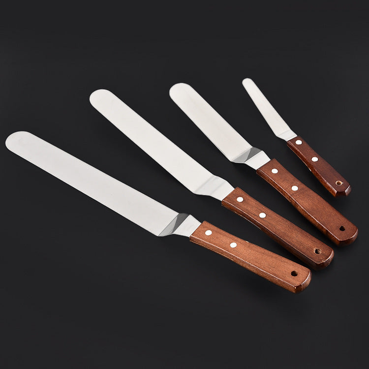 4 - PCS Stainless Steel Offset Cake Spatula Set