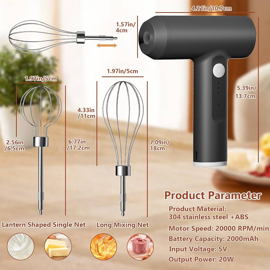 Rechargeable Electric Household Baking Small Mini Whisk