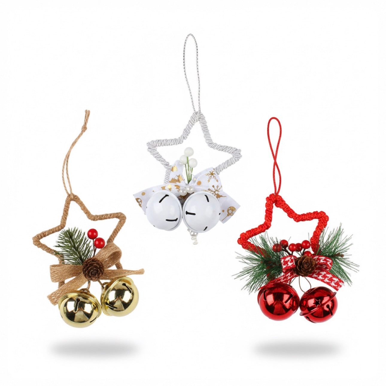 Christmas Five-pointed Star Bell Accessories Pendant