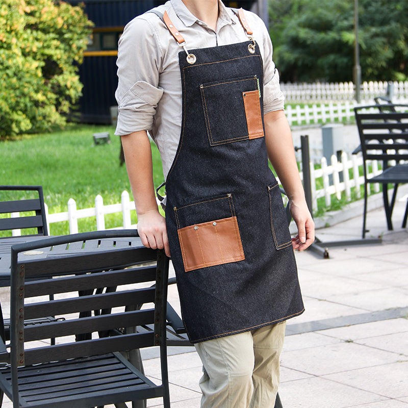 Men's Artisan Cross-Back Denim Apron