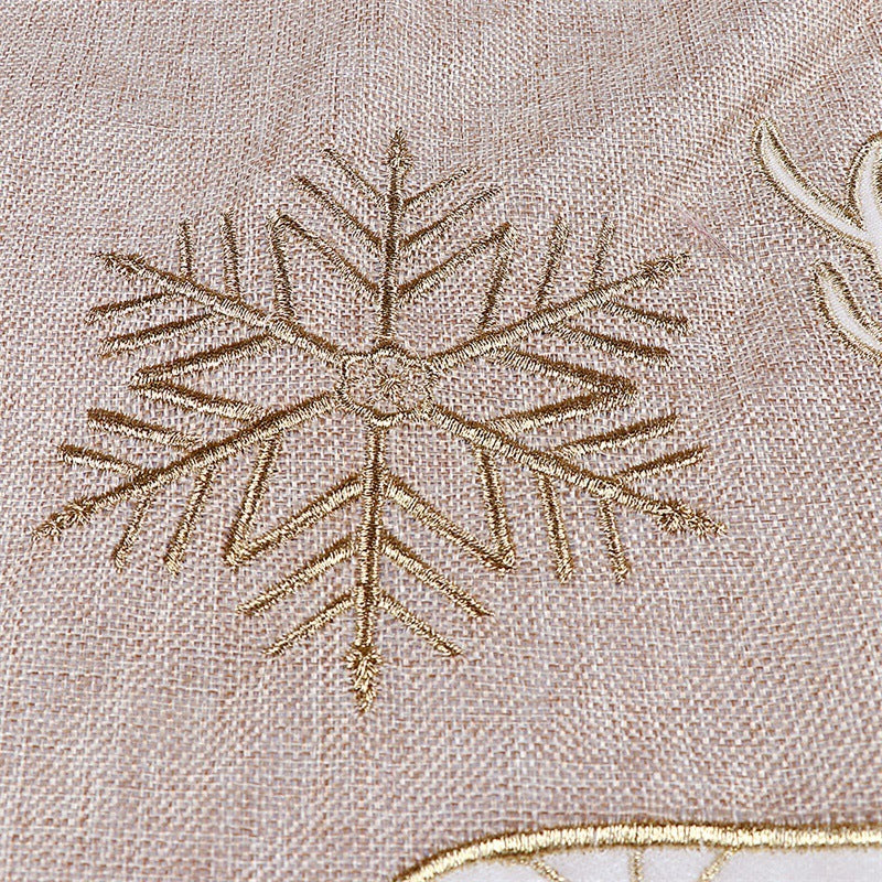 Golden Winter Elegance Christmas Tree Skirt