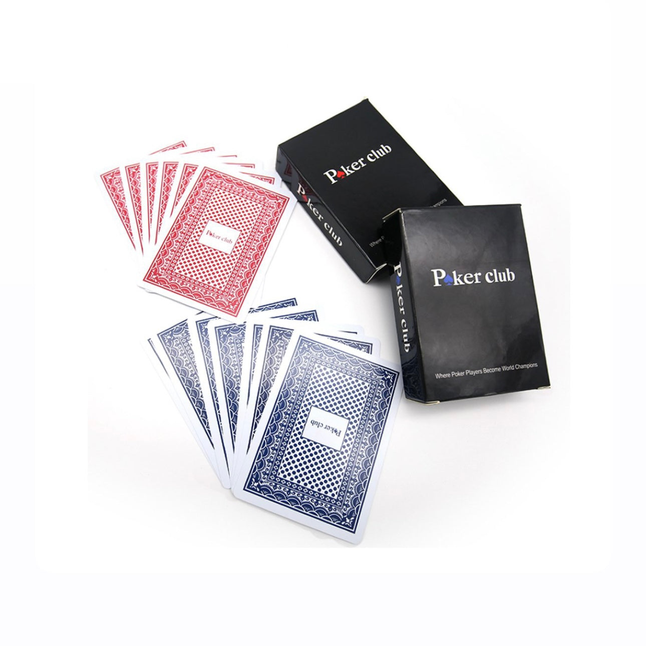 Poker Club Professional Playing Cards - Twin Deck Set (Red & Blue)