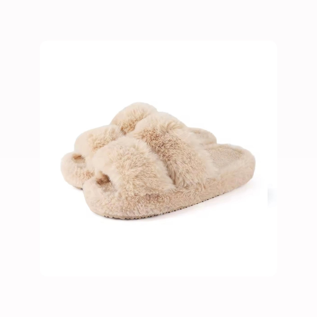 Fluffy Cloud Comfort Cross-Band Slippers