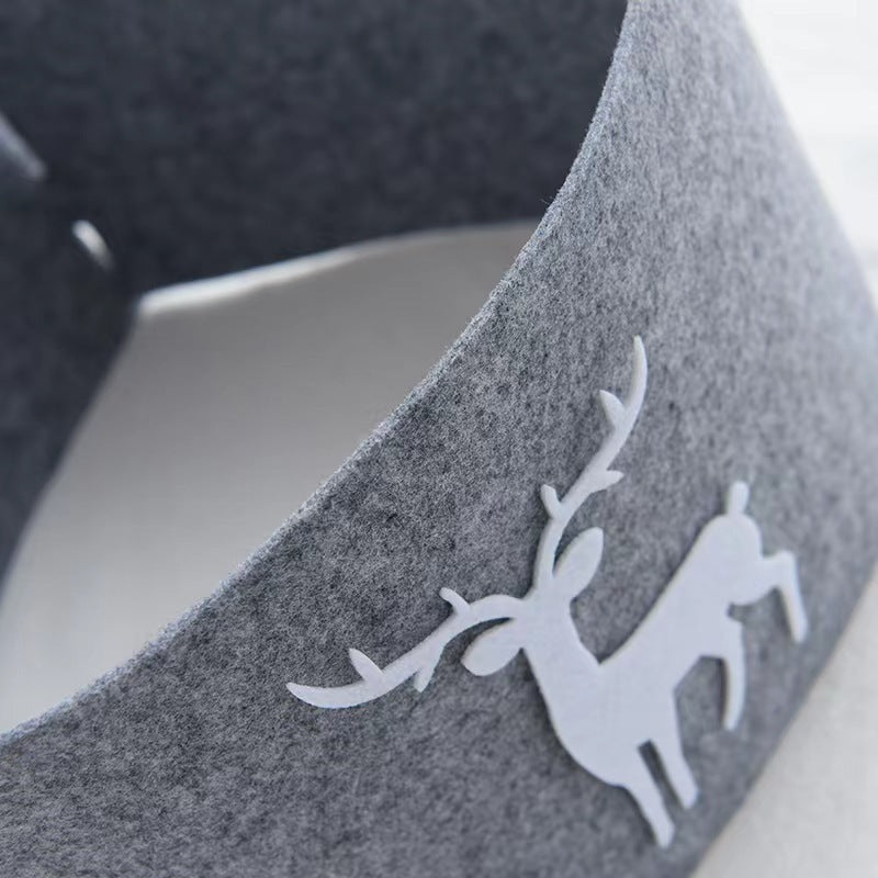 Nordic Stag" Felt Storage Basket / Organizer