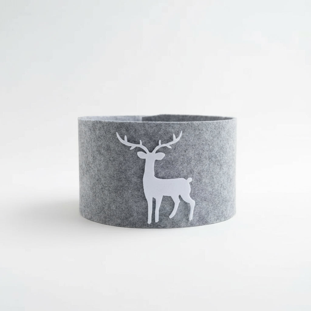 Nordic Stag" Felt Storage Basket / Organizer