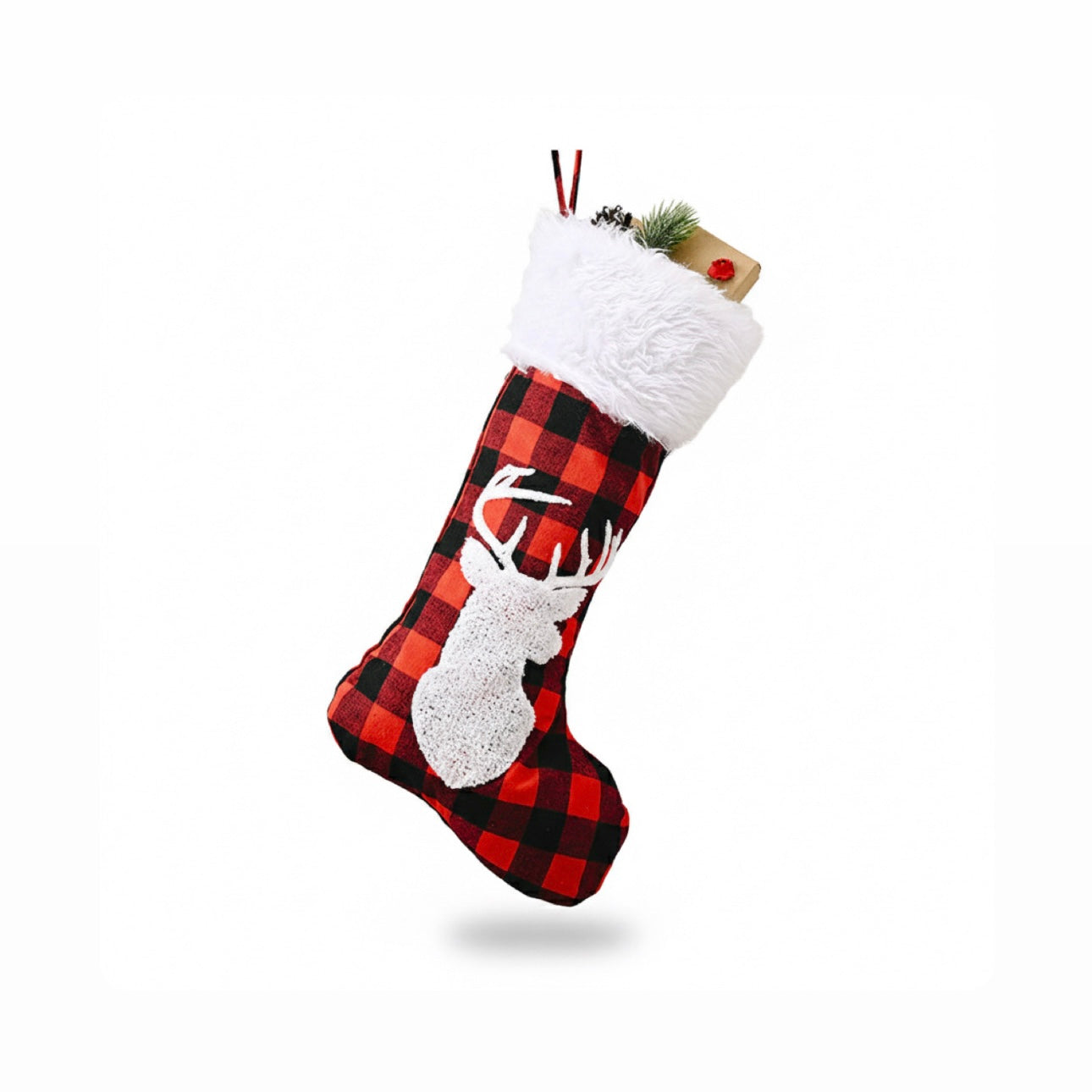 Rustic Lodge Buffalo Plaid Christmas Stockings