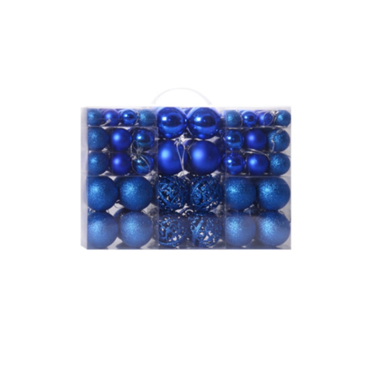 100-Piece Multi-Size Luxury Christmas Tree Matte Ball Ornament Set