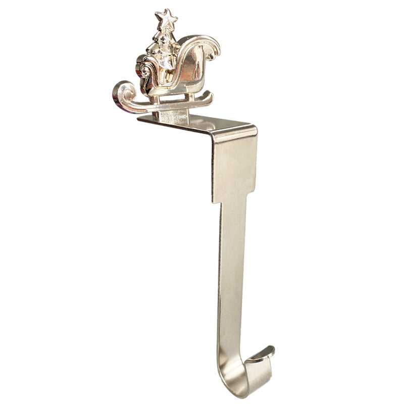 Fashion Metal Long Christmas Stockings Hook (3-Pack)