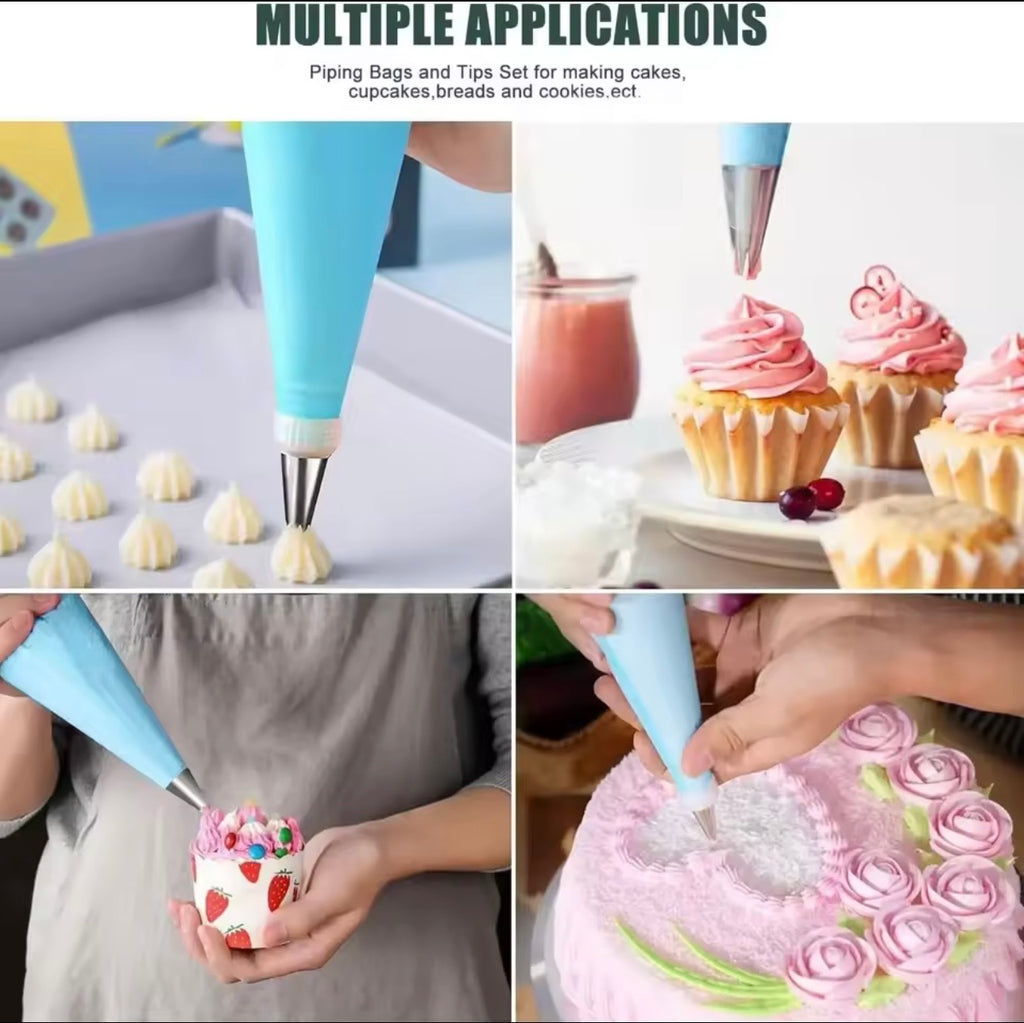 Doll Dress Decorating Set with Silicone Piping Bag and 7 Nozzles