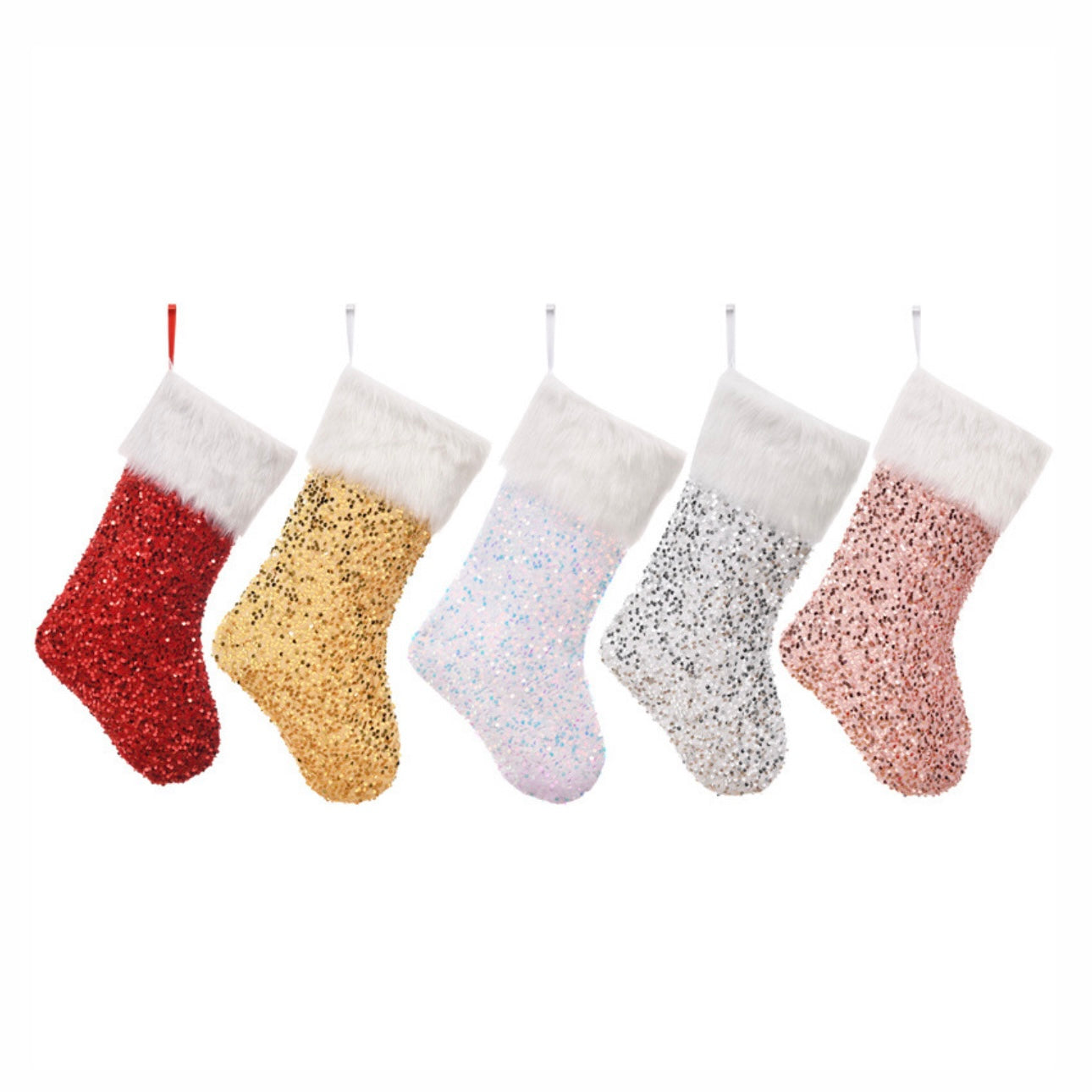 New Sequin Large Christmas Stockings