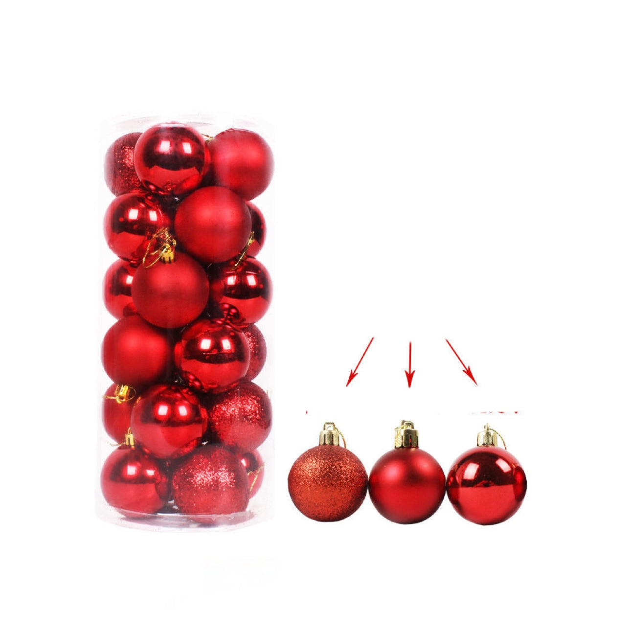 Classic Assorted Finish Christmas Ball Ornaments