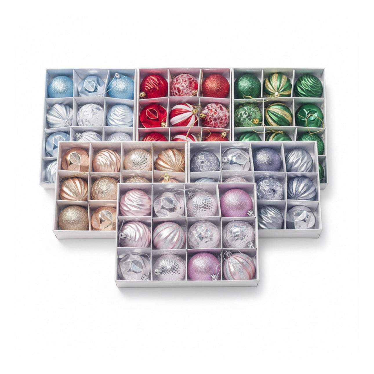Deluxe Texture Harmony: 6-Color Christmas Ornament Master Set