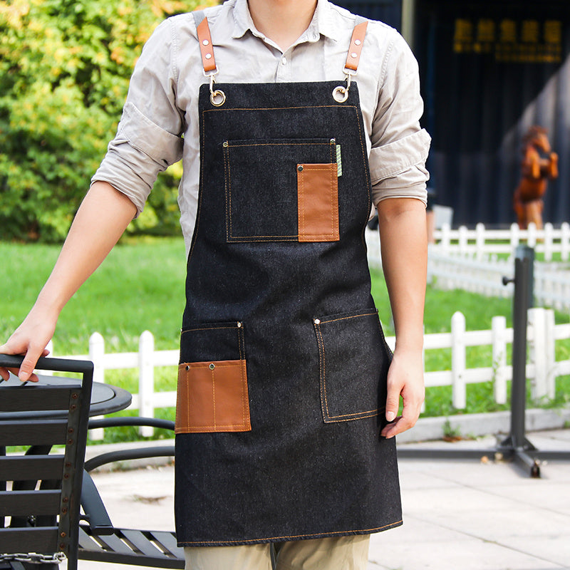 Men's Artisan Cross-Back Denim Apron