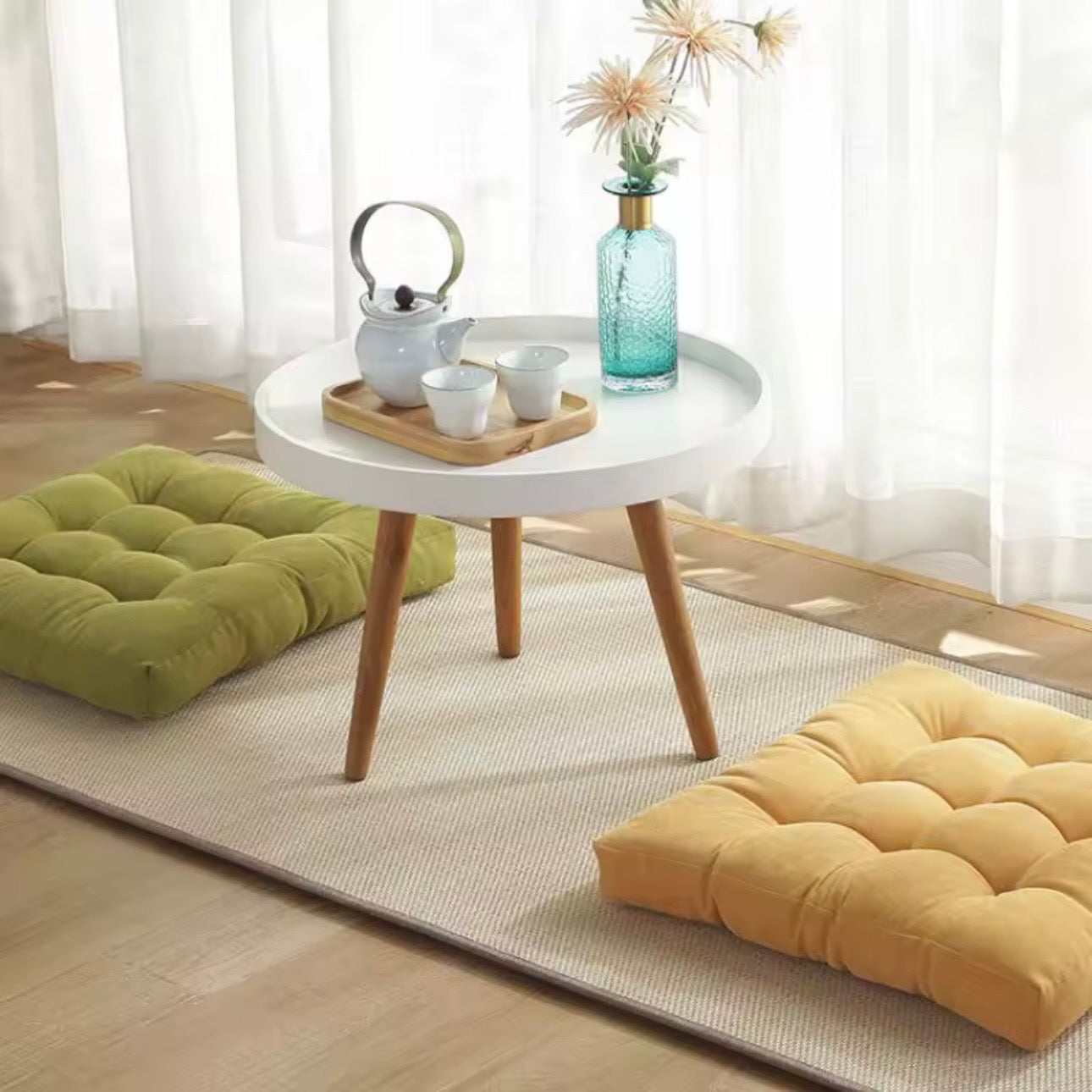 Cozy Corduroy Tufted Floor Cushion Collection