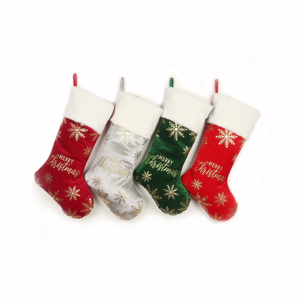 “Merry Christmas" Faux Fur Cuff Stockings