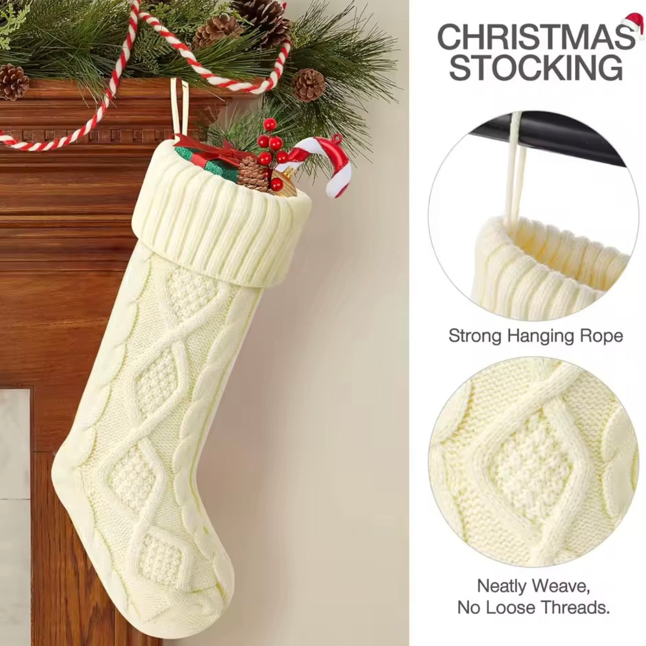 Cozy Cable-Knit Christmas Stockings Collection