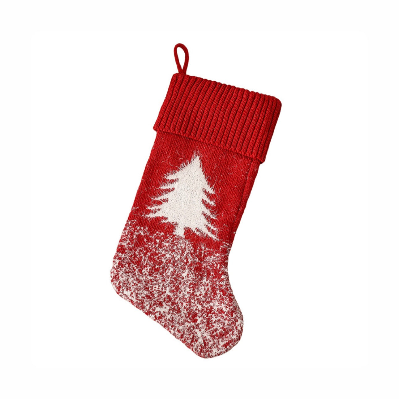 Burgundy Red Classy Hanging Cozy Christmas Stocking