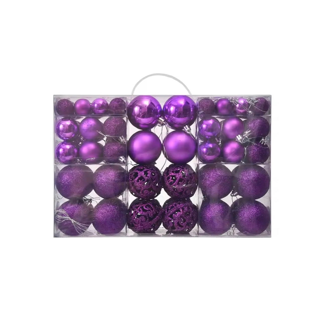 100-Piece Designer Shatterproof Ornament Mega-Set