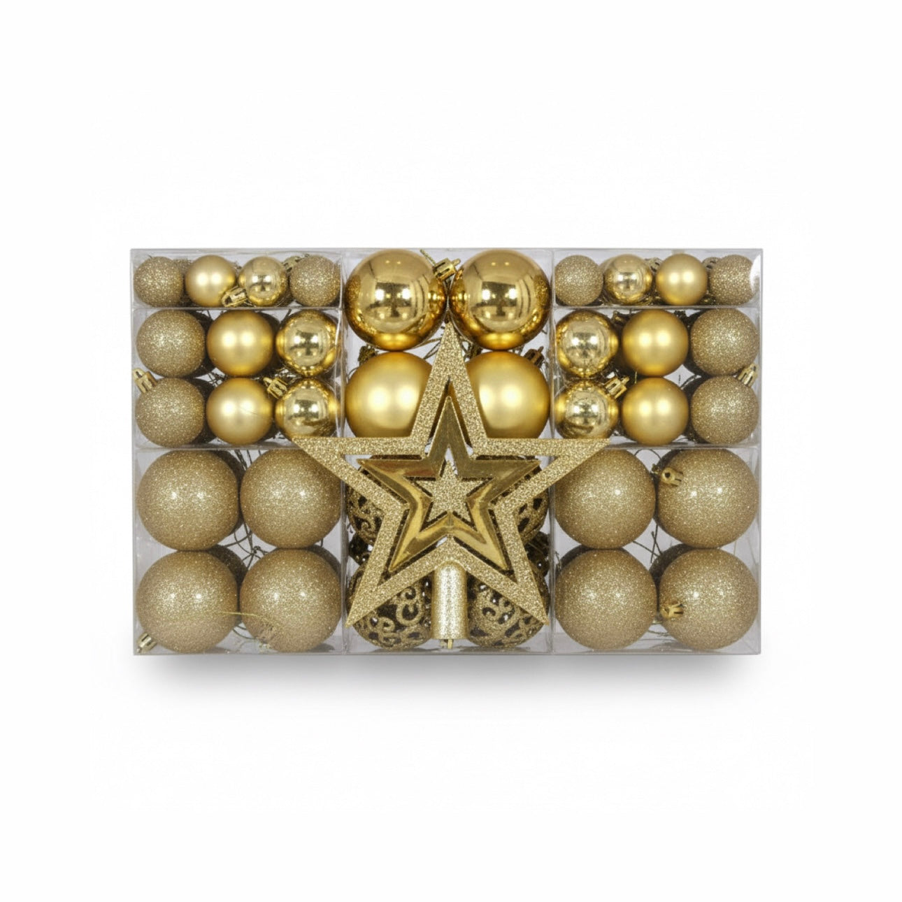 The All-In-One 101-Piece Christmas Ornament & Tree Topper Set