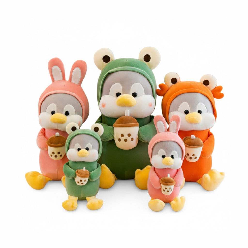 Boba Buddy Penguin Plush Toy Girl Heart Pillow For Children